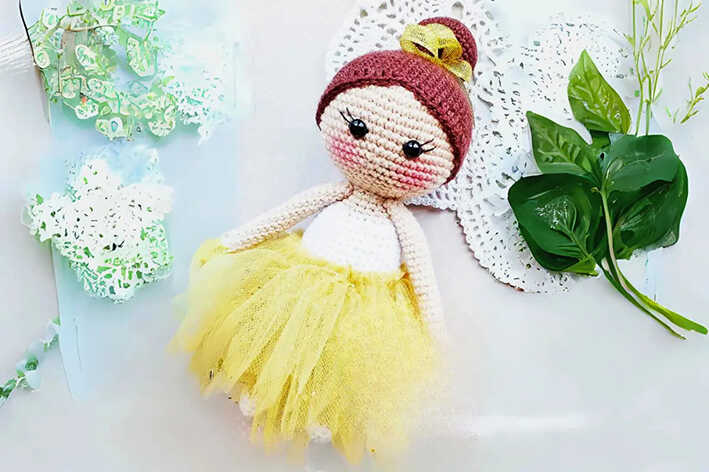 ballerina doll amigurumi crochet cute plush toy free pattern