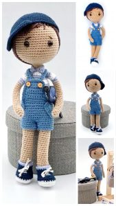 Amigurumi Boy with Overalls Free Pattern - Free Crochet Patterns