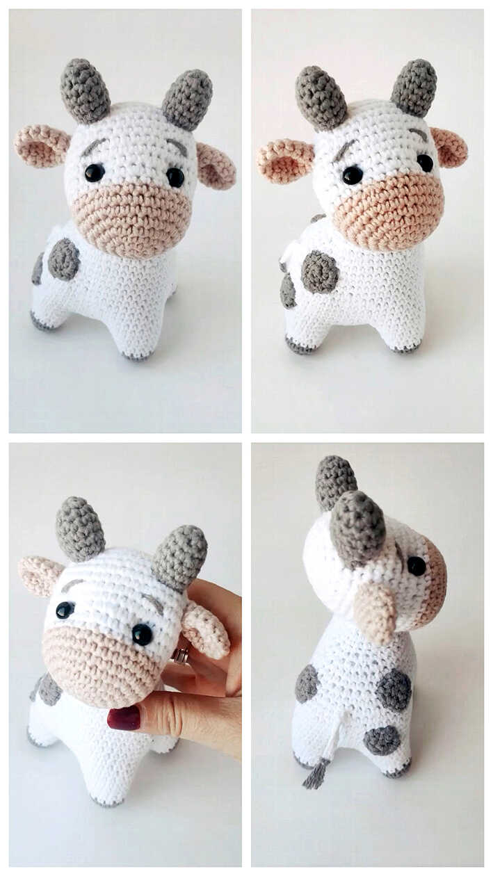 Little Cute Cow Amigurumi Free Crochet Pattern - Free Crochet Patterns