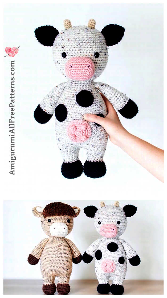 Little Cute Cow Amigurumi Free Crochet Pattern - Free Crochet Patterns