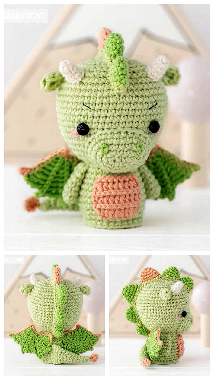 Cute Dragon Amigurumi Crochet Free Pattern - Free Crochet Patterns