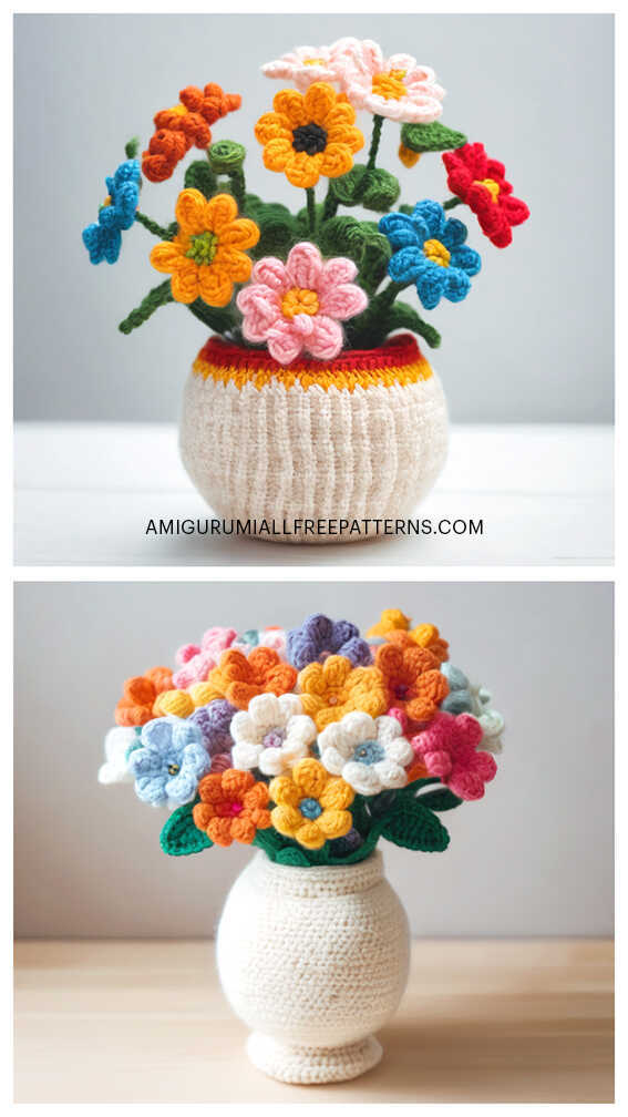 Crochet Flower Amigurumi Free Pattern - Free Crochet Patterns