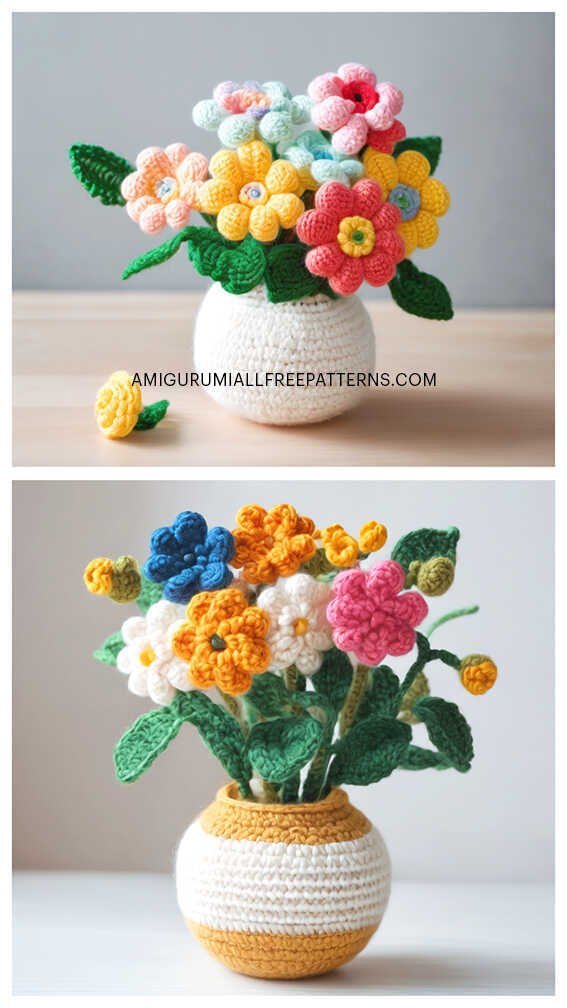 Crochet Flower Amigurumi Free Pattern - Free Crochet Patterns