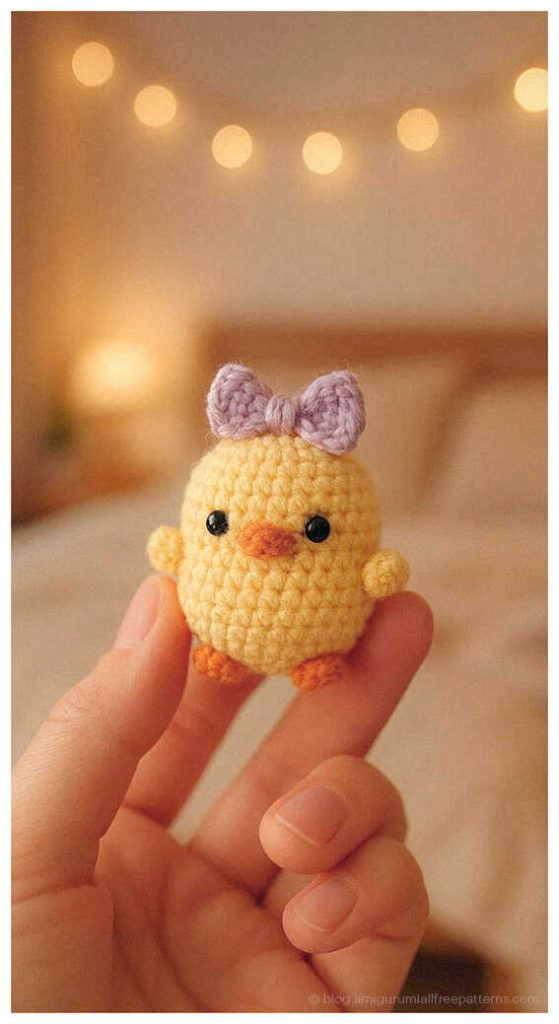 Free Mini Chick Amigurumi Pattern: No sew guide and inspiration with clear instructions.