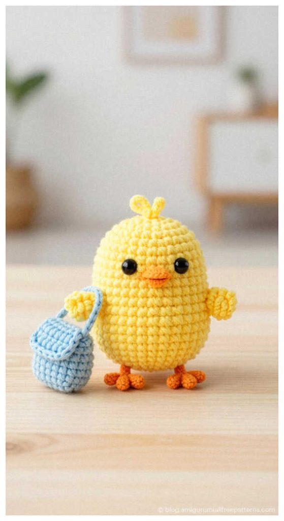Nursery Decor Inspiration: Stylish no sew amigurumi chick idea that adds a modern touch.