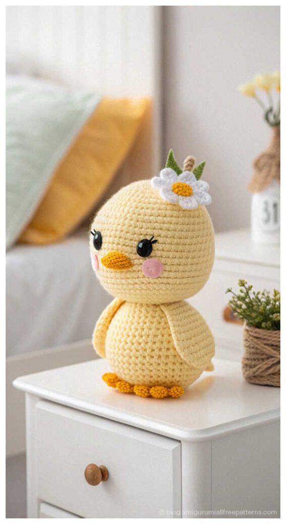 No Sew Amigurumi Pattern Idea: Fast-track chick project for last minute DIY gifts.