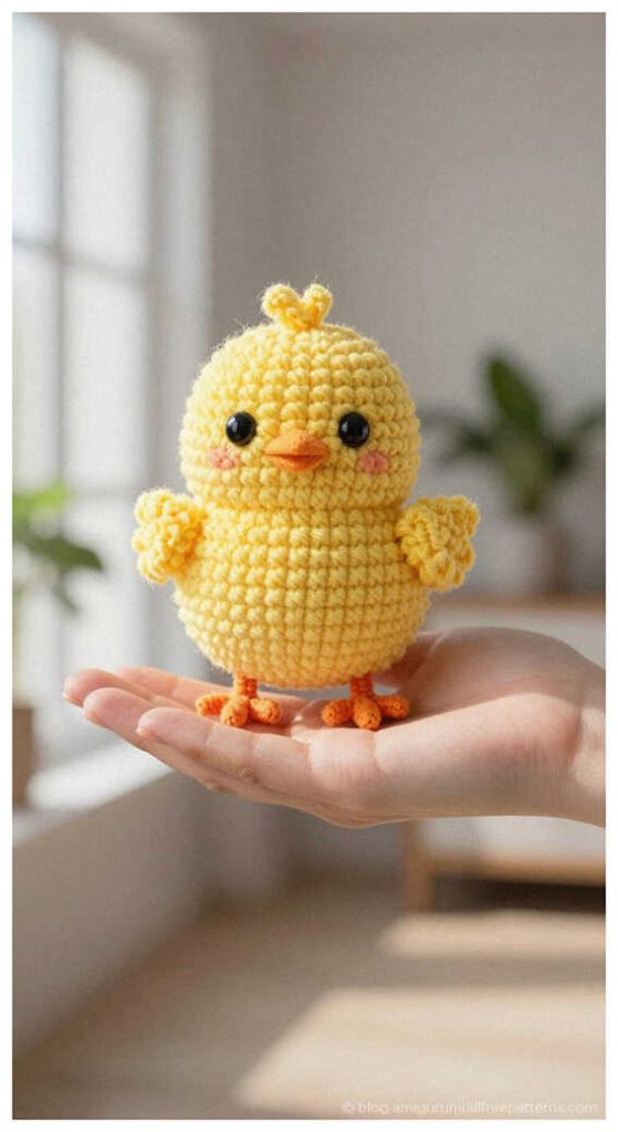 DIY Crochet Gift Idea: Personalized no sew mini chick plushie inspiration for kids.