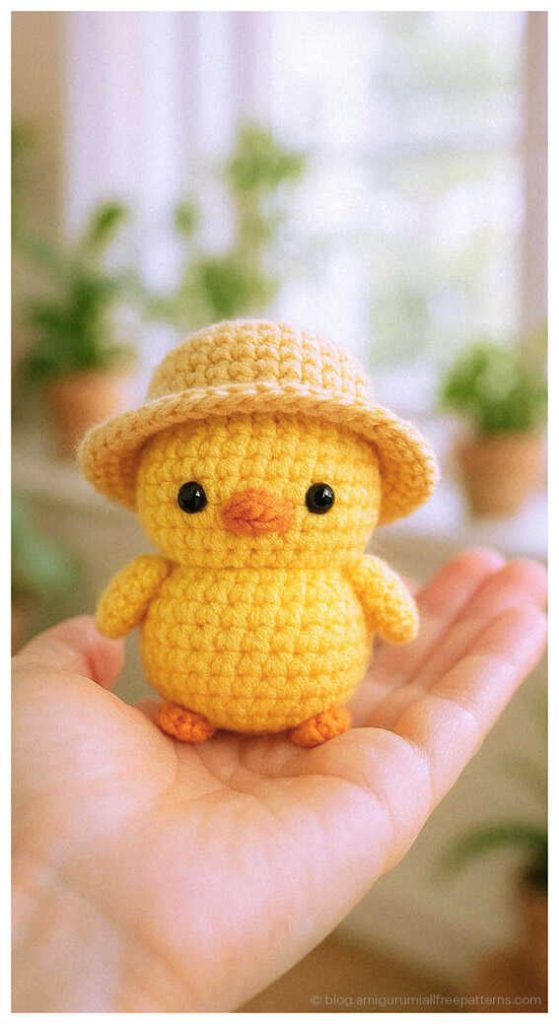 DIY Crochet Gift Idea: Free no sew sleepy chick inspiration for nursery gift sets.