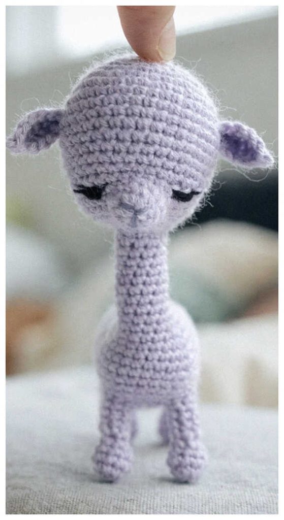 tiny alpaca amigurumi crochet long neck cute plush handmade toy idea