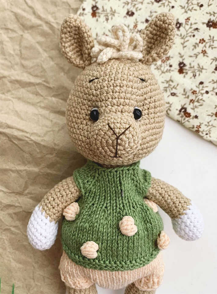 baby llama amigurumi crochet cute plush toy free pattern
