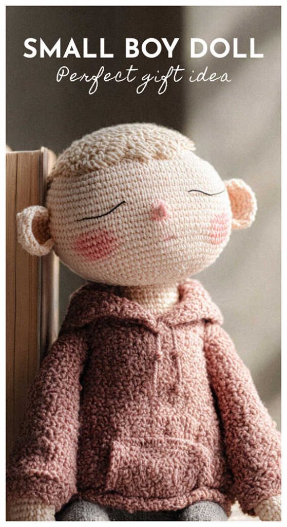 small boy doll amigurumi crochet perfect gift cute plush idea