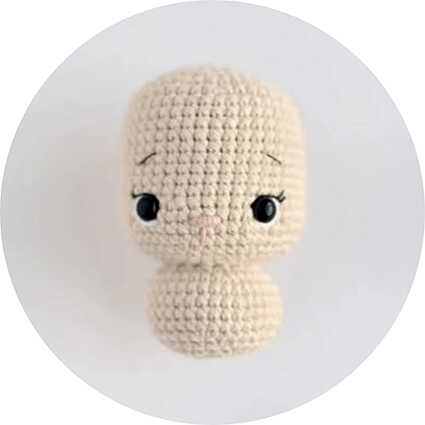 bunny amigurumi crochet head detail cute plush free pattern