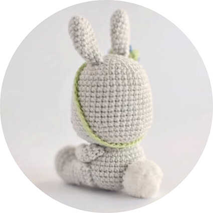 bunny amigurumi crochet tail back view cute plush free pattern