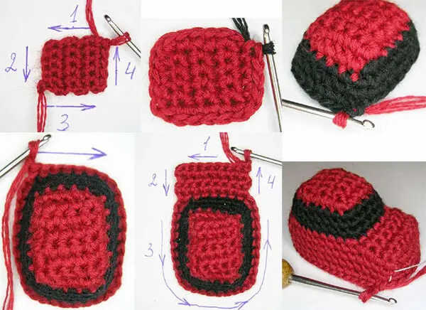 car amigurumi crochet process steps small toy free pattern