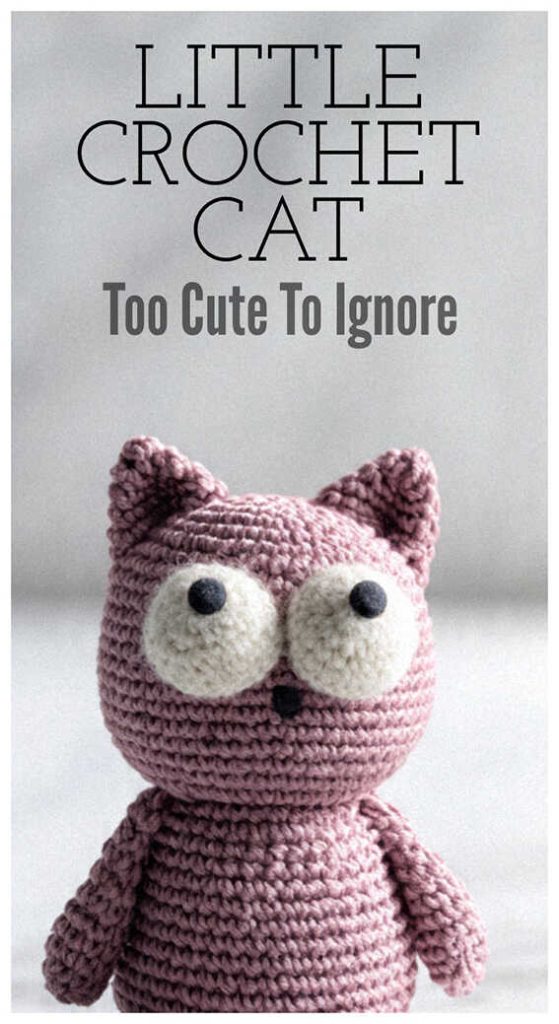 funny crochet cat amigurumi big eyes cute plush too cute to ignore