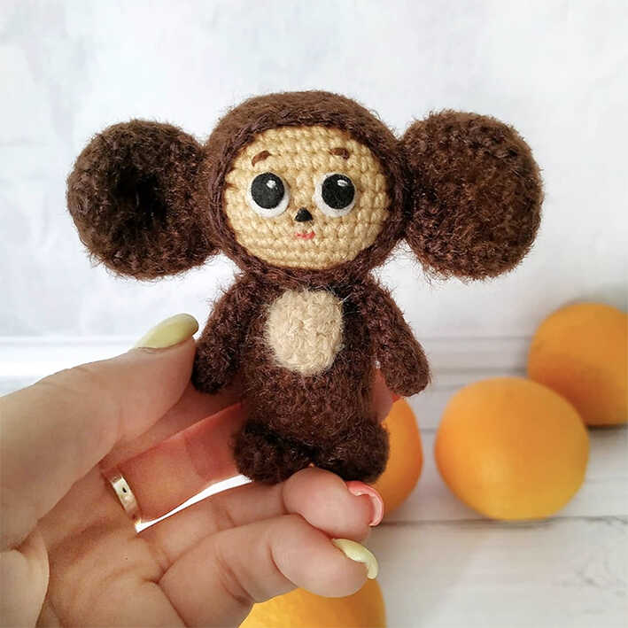 cheburashka amigurumi crochet finished cute plush toy free pattern