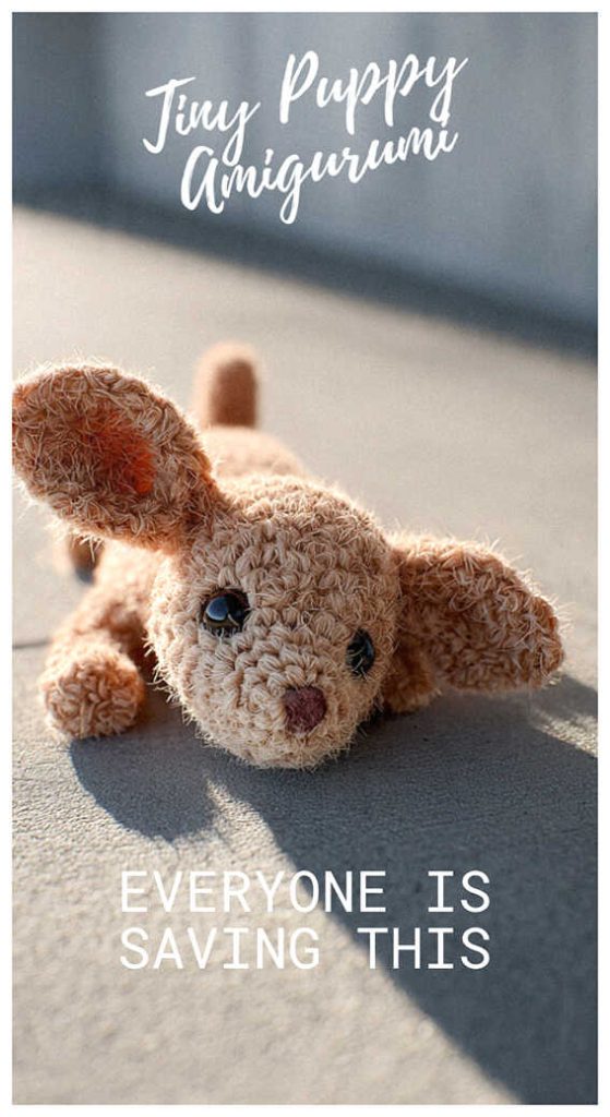 tiny puppy amigurumi crochet soft brown dog plush everyone is saving this cute idea
