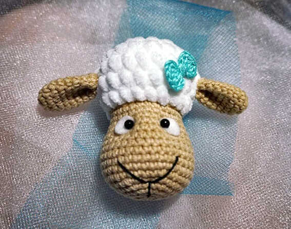 sheep amigurumi crochet head cute plush toy free pattern