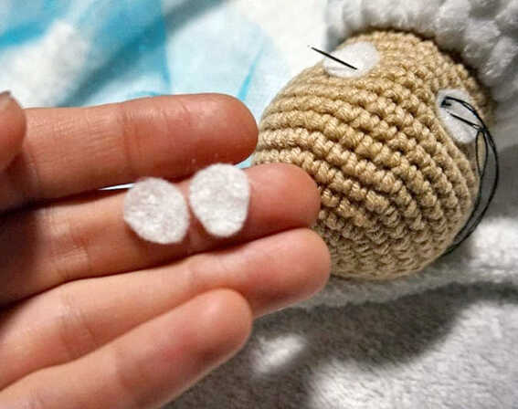 sheep amigurumi crochet eye detail cute plush toy free pattern