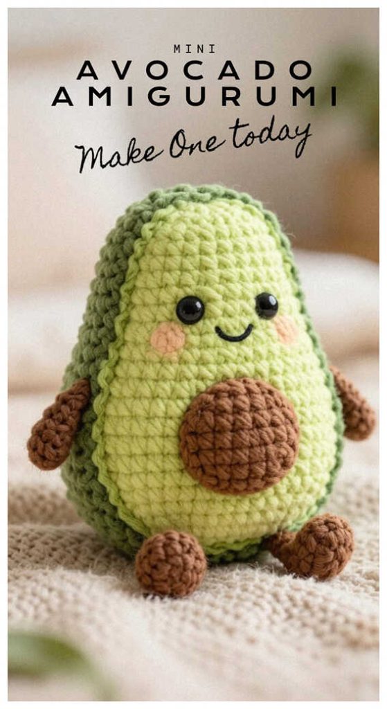tiny avocado amigurumi crochet cute plush make one today idea