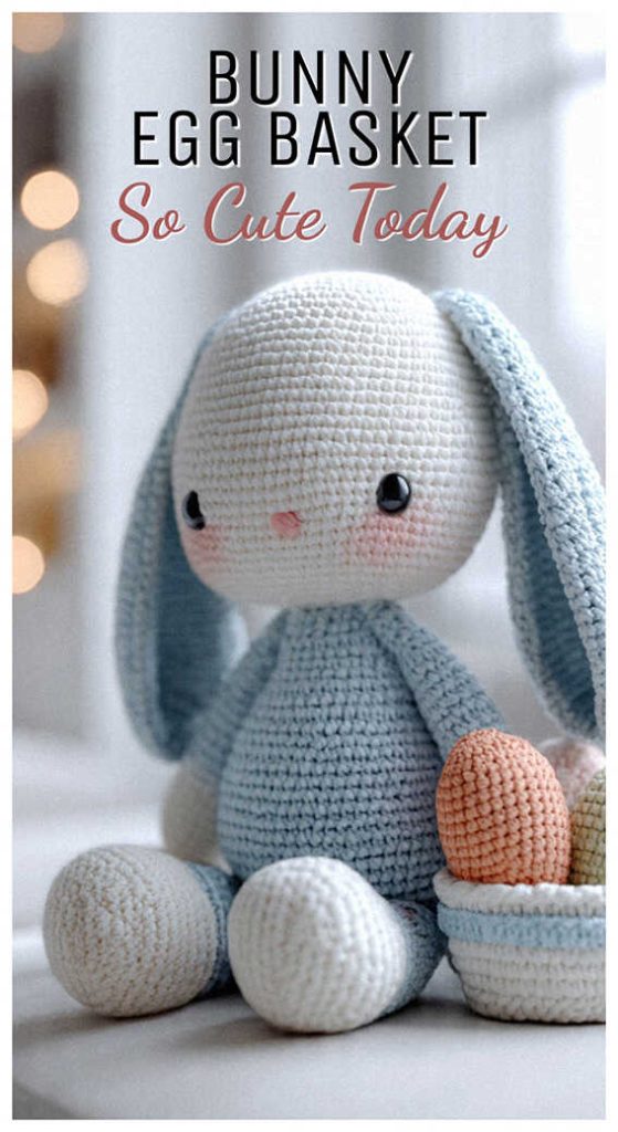 bunny egg basket amigurumi crochet soft plush so cute today idea
