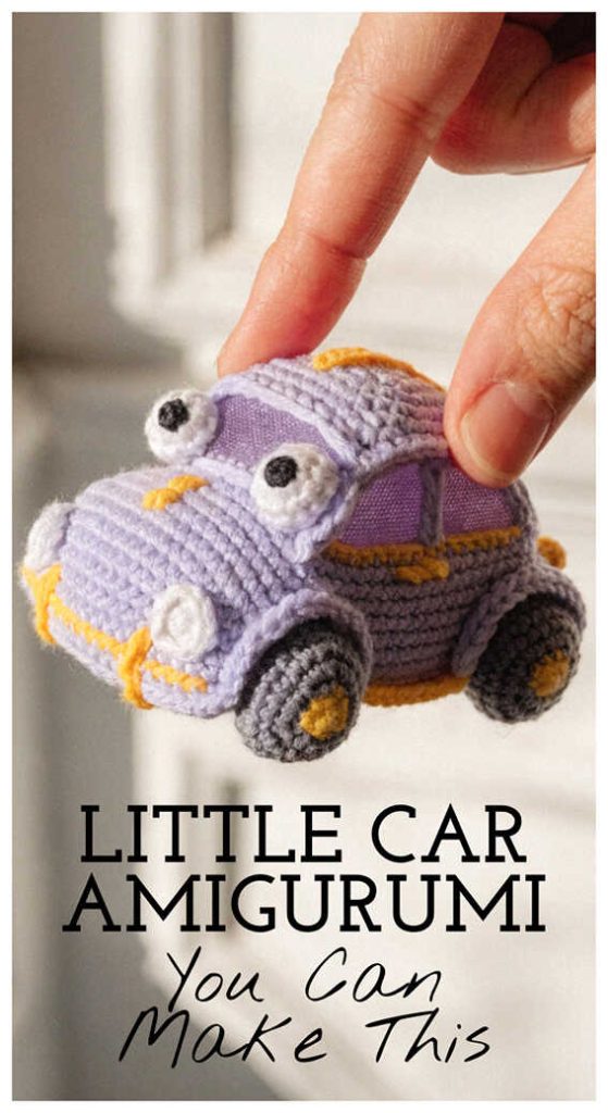 little crochet car amigurumi in hand cute small toy you can make this idea