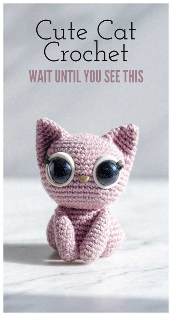 cute crochet cat amigurumi big eyes plush wait until you see this