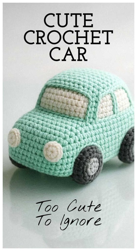 green crochet car amigurumi cute plush toy too cute to ignore idea