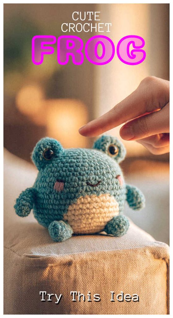 cute frog amigurumi crochet small plush try this idea handmade toy