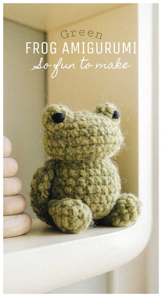 green frog amigurumi crochet cute plush so fun to make idea