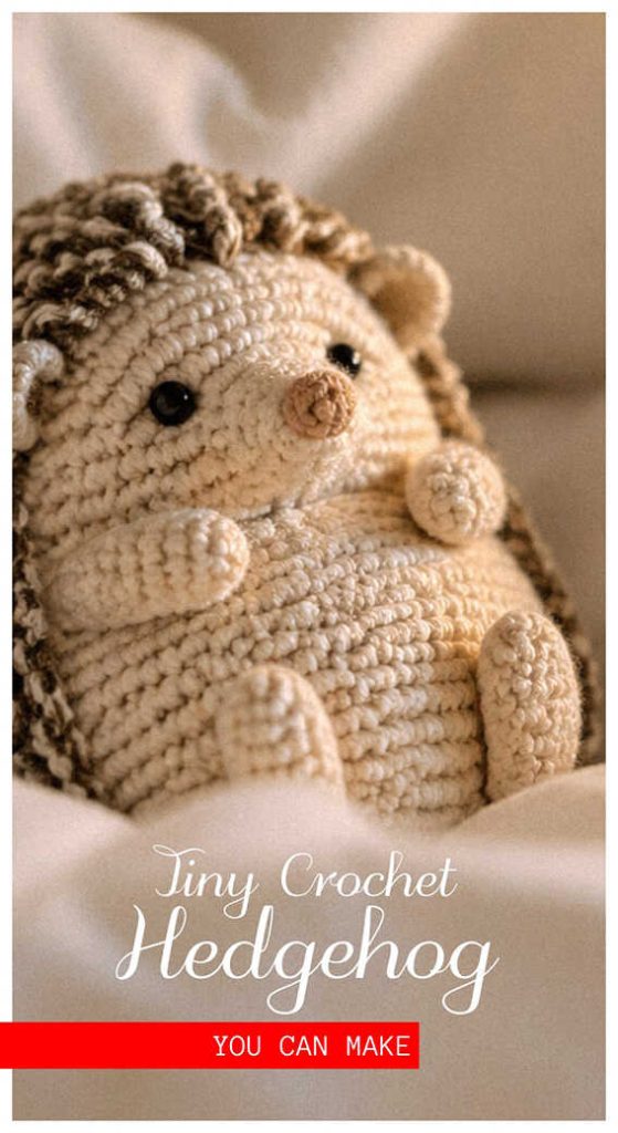 cute hedgehog amigurumi crochet small plush woodland toy idea