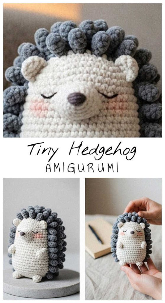 tiny hedgehog amigurumi crochet cute plush you will love this idea