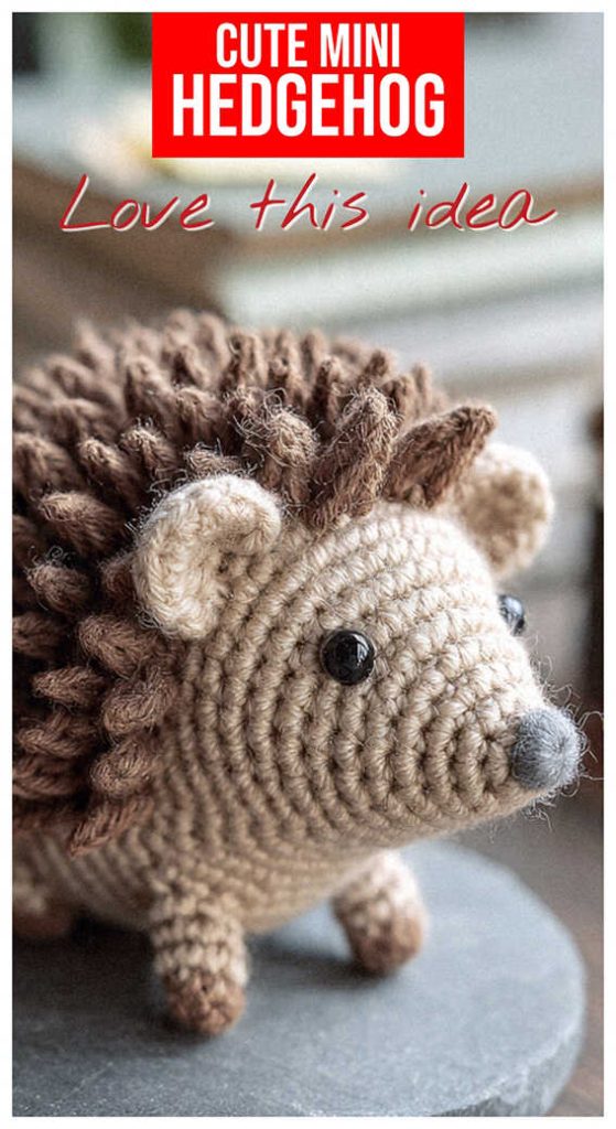 mini hedgehog amigurumi crochet cute plush perfect gift idea