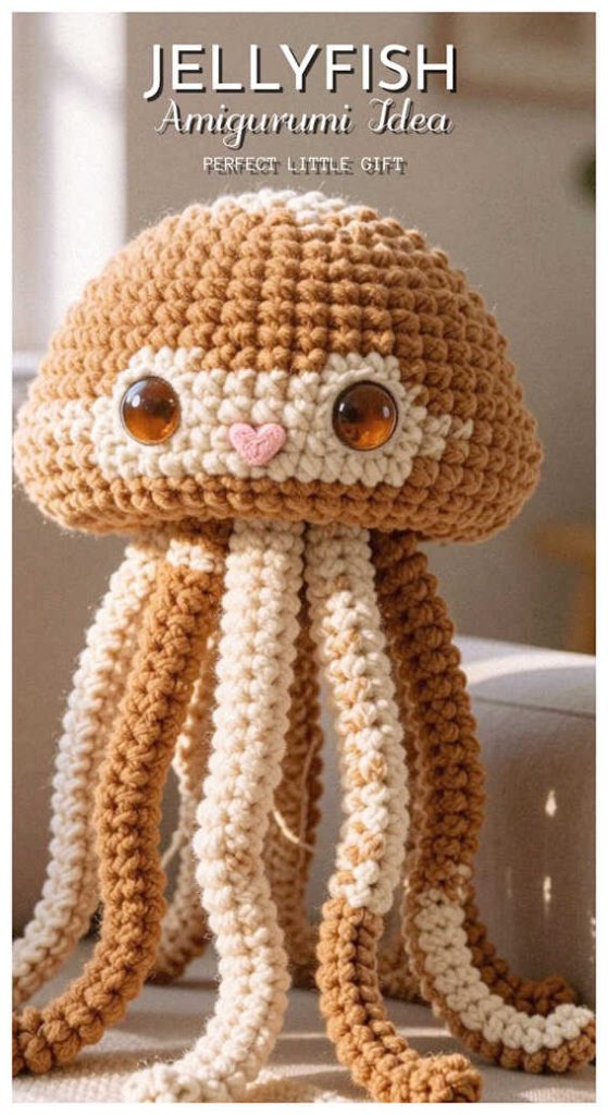 jellyfish amigurumi crochet large plush aesthetic handmade decor idea