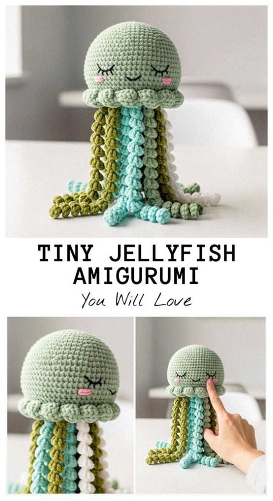 tiny jellyfish amigurumi crochet soft plush you will love this idea
