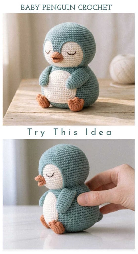 baby penguin amigurumi crochet cute small plush try this idea