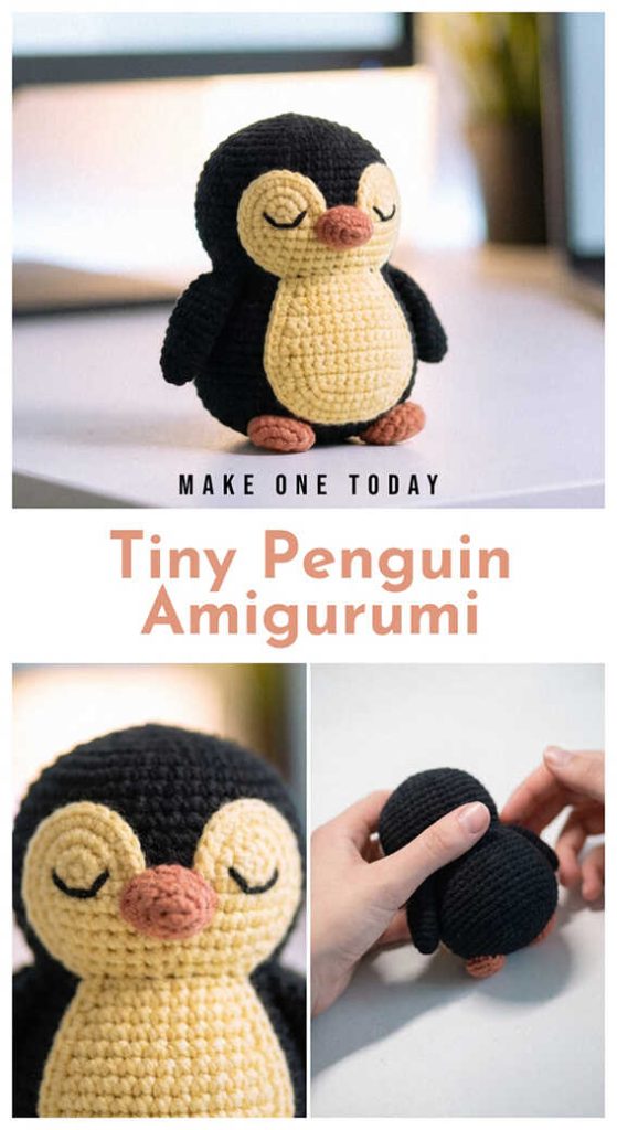 tiny penguin amigurumi crochet cute small plush make one today idea