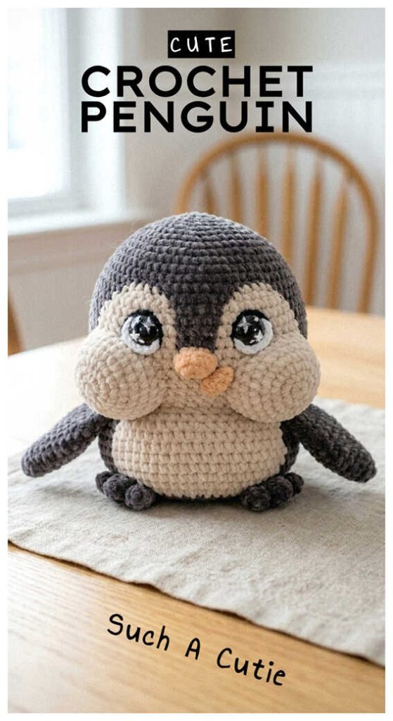 crochet penguin amigurumi cute plush such a cutie handmade toy idea