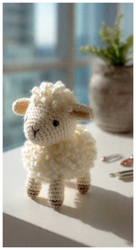 tiny sheep amigurumi crochet soft plush cute small handmade toy idea