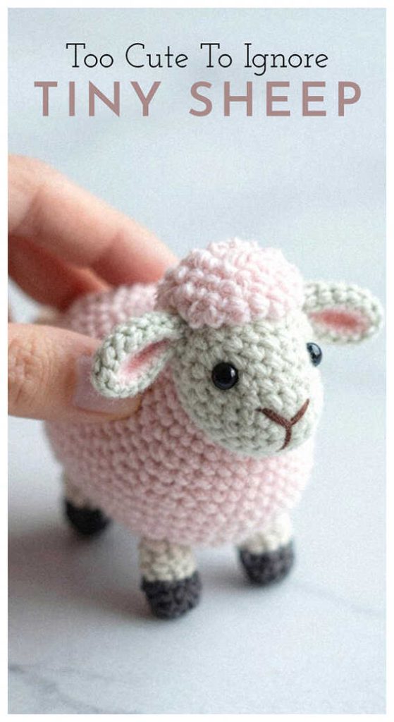 pink sheep amigurumi crochet cute plush too cute to ignore idea