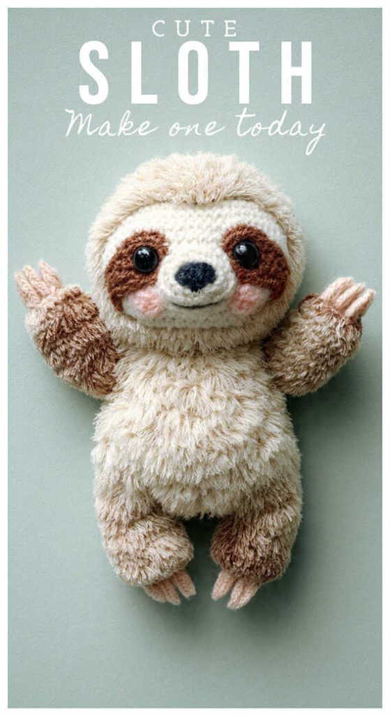 tiny sloth amigurumi crochet you will love this cute plush idea