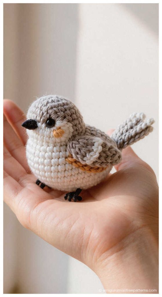 tiny bird amigurumi crochet pattern beginner friendly cute gift idea for spring season