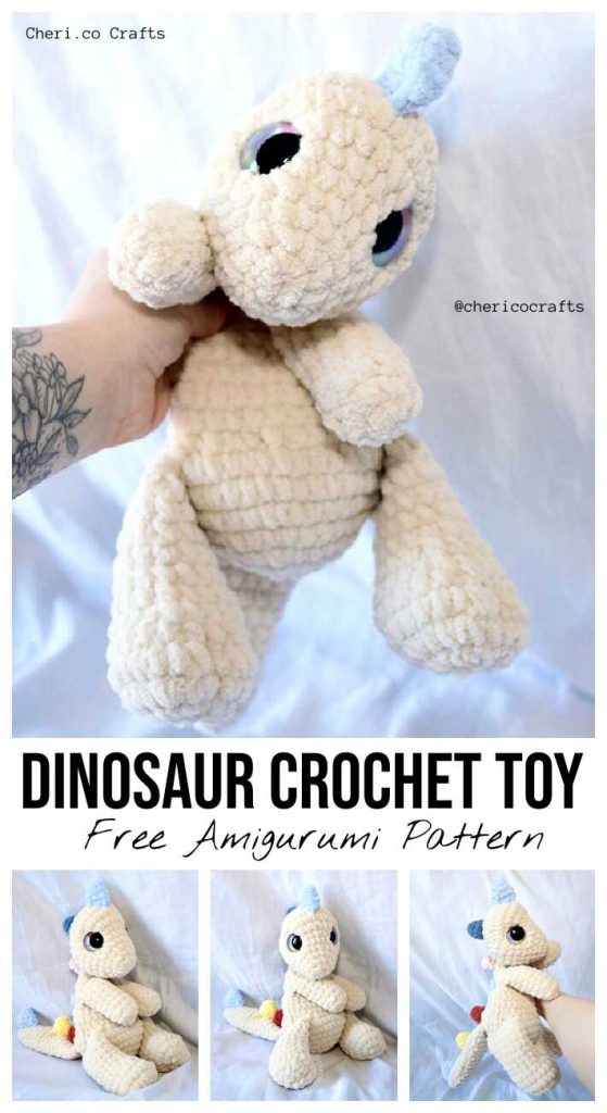 dinosaur crochet toy free pattern soft handmade plush perfect for nursery decor