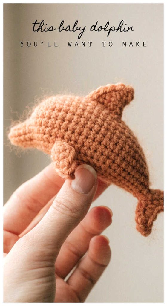 tiny dolphin amigurumi crochet in hand cute small plush you will want to make
