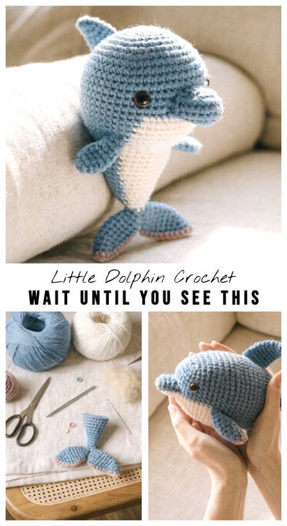 blue dolphin amigurumi crochet cute small plush wait until you see this