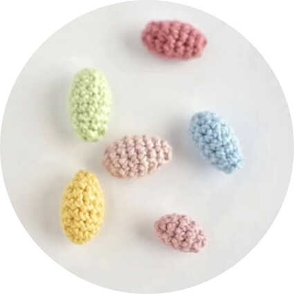 crochet easter eggs amigurumi small pieces colorful cute free pattern