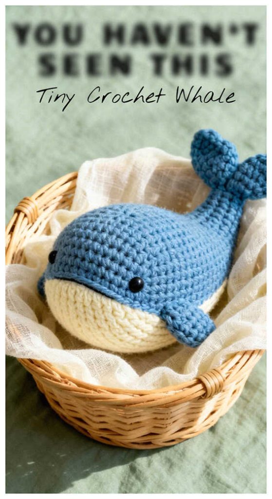 tiny crochet whale you havent seen this cute easy ocean toy to make now