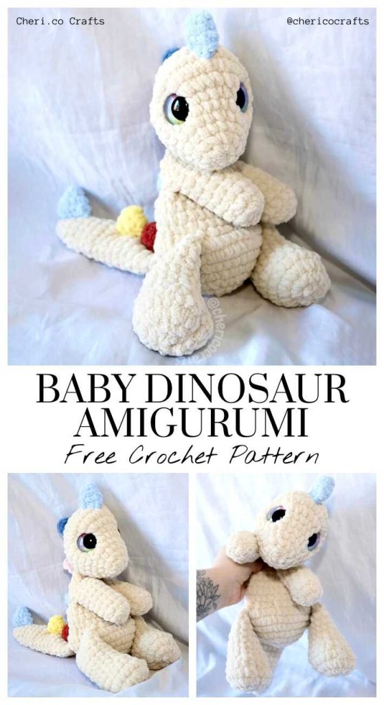 free baby dinosaur amigurumi crochet pattern soft plush toy perfect for baby gifts