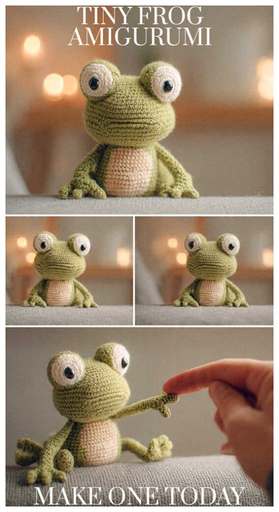 tiny frog amigurumi crochet cute plush make one today idea