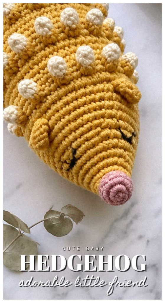 crochet hedgehog amigurumi textured spines cute plush idea